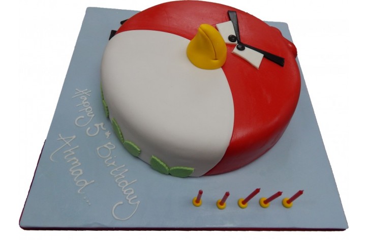 Flat Angry Bird Cake